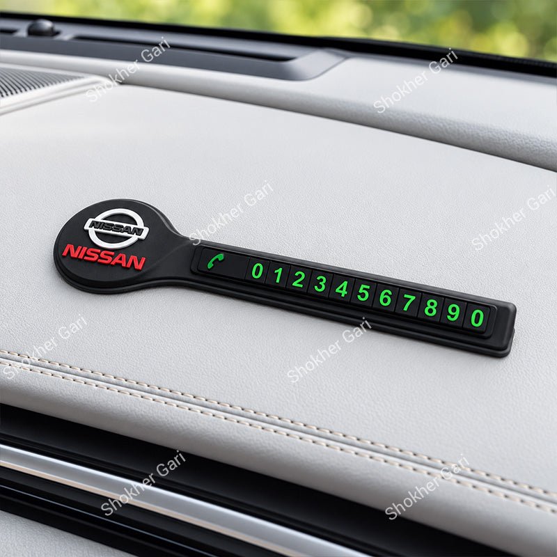 Car Dashboard Parking Number Display with Adjustable Phone Digits