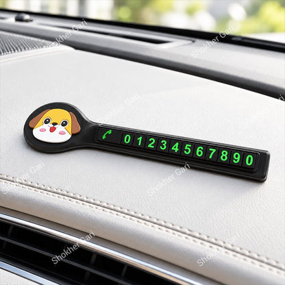 Car Dashboard Parking Number Display with Adjustable Phone Digits