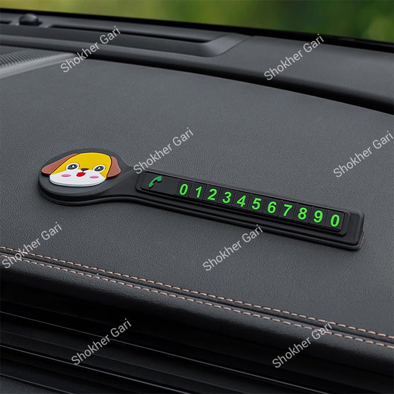 Car Dashboard Parking Number Display with Adjustable Phone Digits