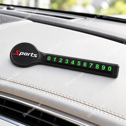 Car Dashboard Parking Number Display with Adjustable Phone Digits