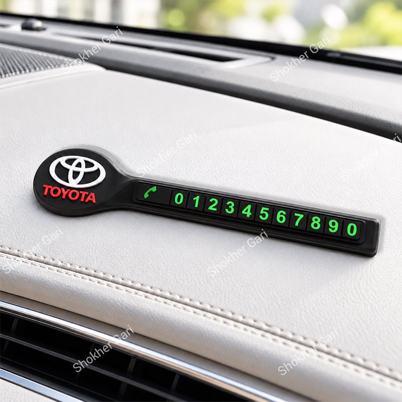 Car Dashboard Parking Number Display with Adjustable Phone Digits