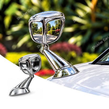 Car Chrome Fender Side Mirror Classic Hood Mounted Rear View Mirror For Haice Noah Prado 1 pcs