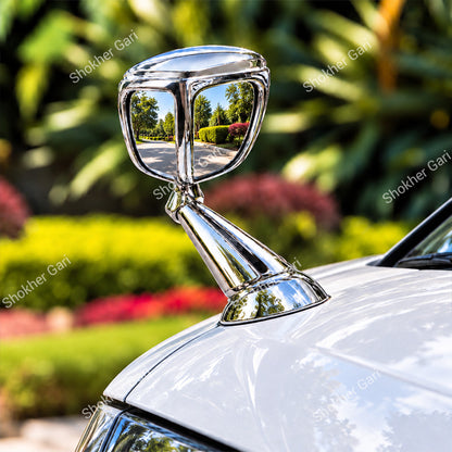 Car Chrome Fender Side Mirror Classic Hood Mounted Rear View Mirror For Haice Noah Prado 1 pcs