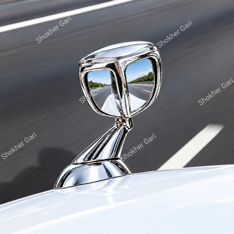 Car Chrome Fender Side Mirror Classic Hood Mounted Rear View Mirror For Haice Noah Prado 1 pcs