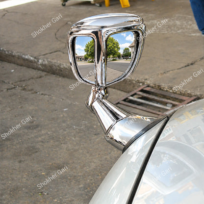 Car Chrome Fender Side Mirror Classic Hood Mounted Rear View Mirror For Haice Noah Prado 1 pcs