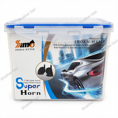 Car Dual Tone Sports Horn 400Hz 500Hz Powerful Loud Sound Set