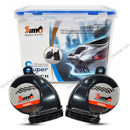 Car Dual Tone Sports Horn 400Hz 500Hz Powerful Loud Sound Set