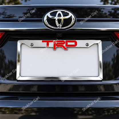 Car Chrome Plastic Number Plate Holder with 2 pcs