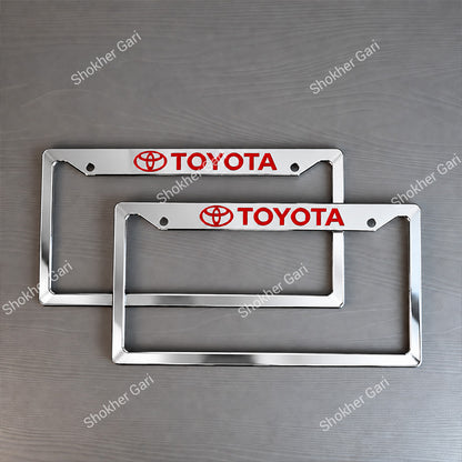 Car Chrome Plastic Number Plate Holder with 2 pcs