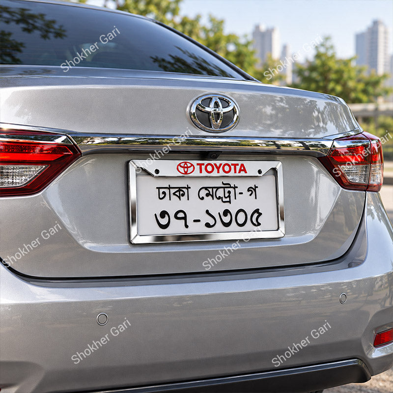 Car Chrome Plastic Number Plate Holder with 2 pcs