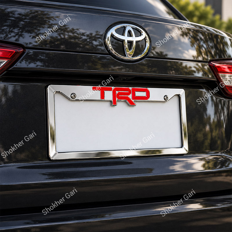 Car Chrome Plastic Number Plate Holder with 2 pcs