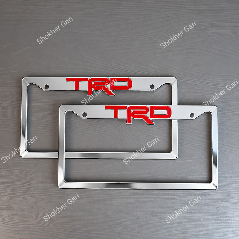 Car Chrome Plastic Number Plate Holder with 2 pcs