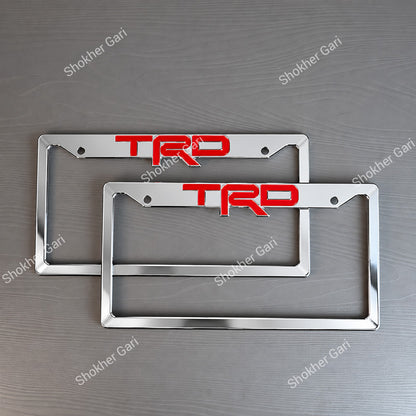 Car Chrome Plastic Number Plate Holder with 2 pcs