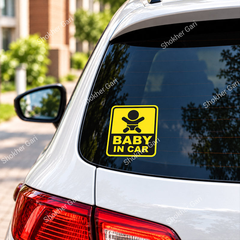 Car Baby on Board Warning Sticker for Rear Window and Glass