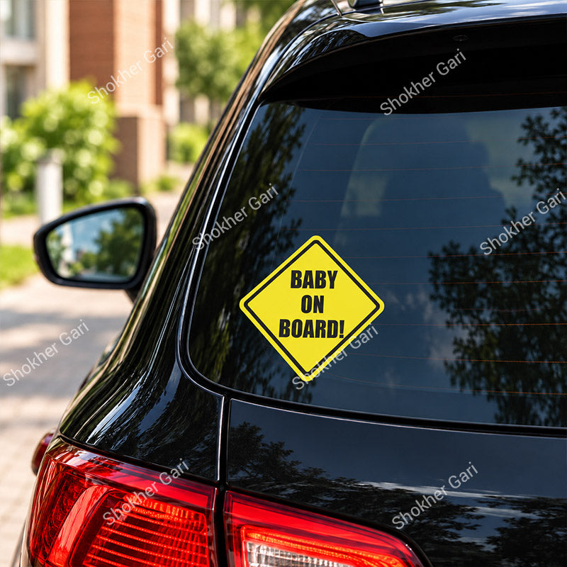 Car Baby on Board Warning Sticker for Rear Window and Glass