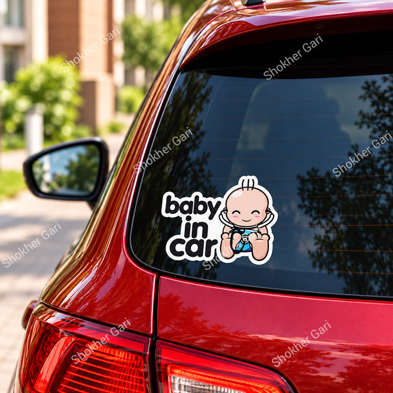 Car Baby on Board Warning Sticker for Rear Window and Glass