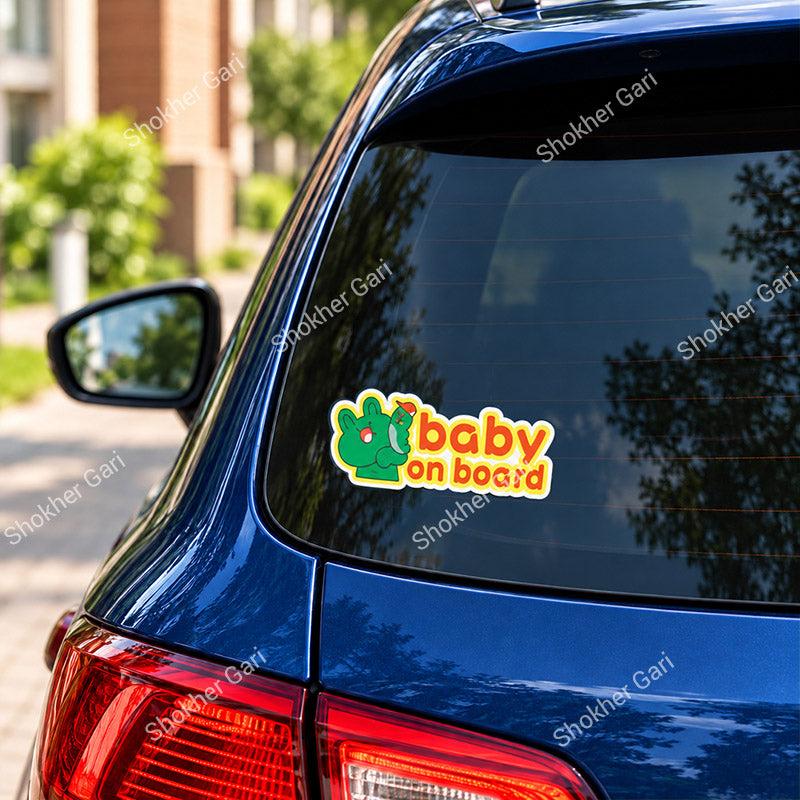 Car Baby on Board Warning Sticker for Rear Window and Glass