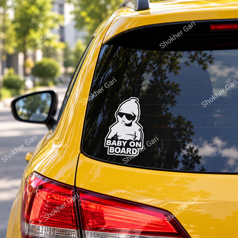 Car Baby on Board Warning Sticker for Rear Window and Glass