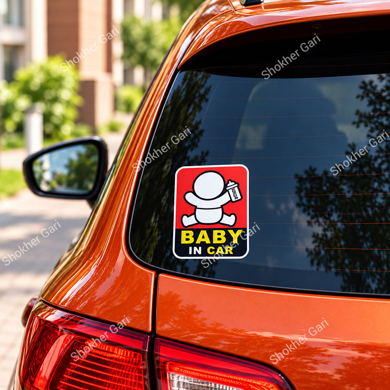 Car Baby on Board Warning Sticker for Rear Window and Glass