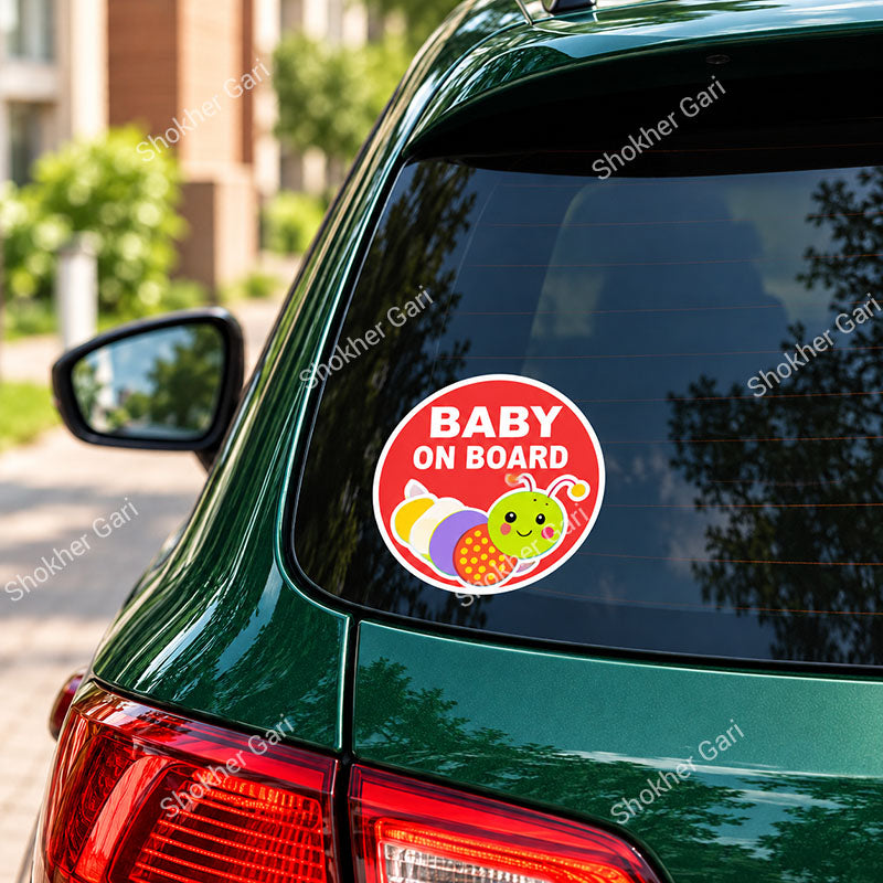 Car Baby on Board Warning Sticker for Rear Window and Glass