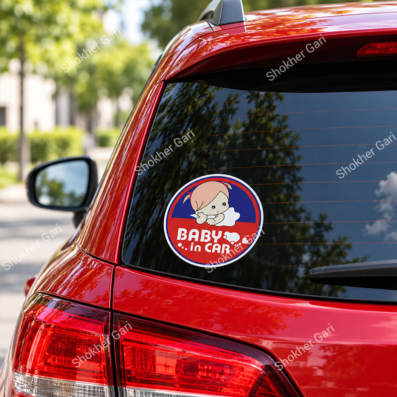 Car Baby on Board Warning Sticker for Rear Window and Glass