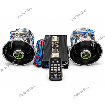 Car VIP Horn 400w Double Mic Stainless Steel With Remote