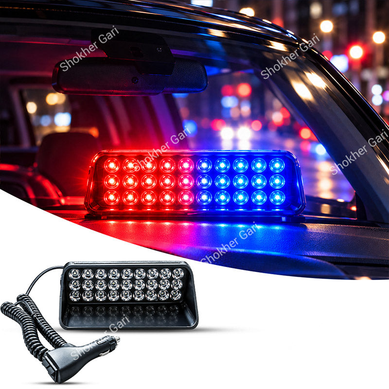 Car N27 Red Blue LED Strobe Emergency Warning Light