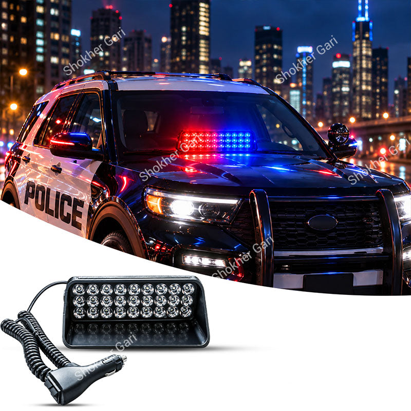 Car N27 Red Blue LED Strobe Emergency Warning Light