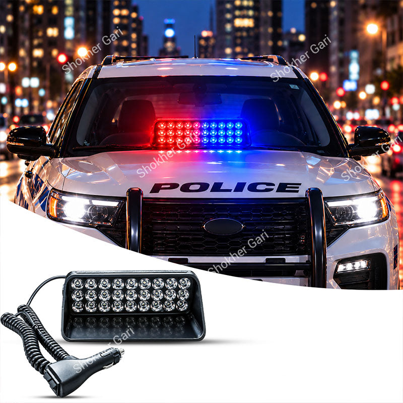 Car N27 Red Blue LED Strobe Emergency Warning Light