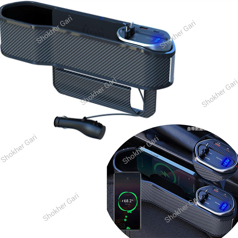 Car Seat Gap Filler Organizer with Wireless Charging Station 1pcs