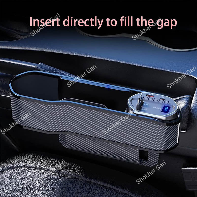 Car Seat Gap Filler Organizer with Wireless Charging Station 1pcs