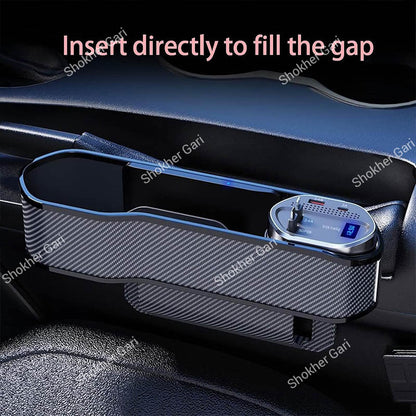 Car Seat Gap Filler Organizer with Wireless Charging Station 1pcs