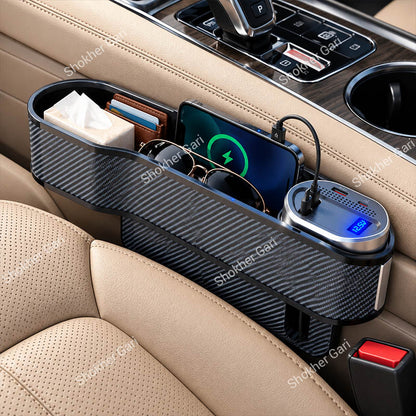 Car Seat Gap Filler Organizer with Wireless Charging Station 1pcs