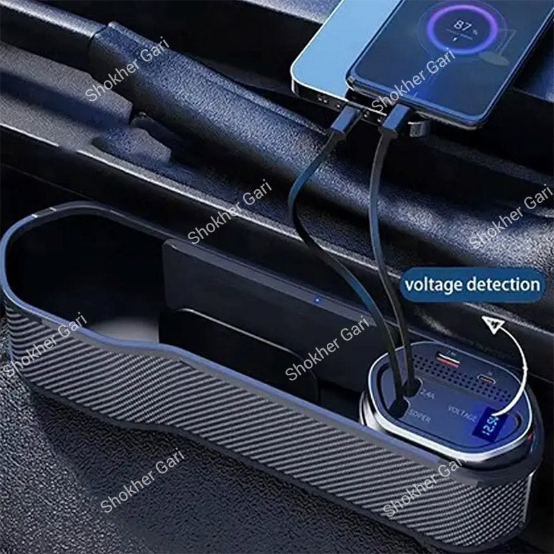 Car Seat Gap Filler Organizer with Wireless Charging Station 1pcs
