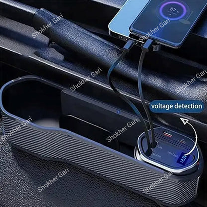 Car Seat Gap Filler Organizer with Wireless Charging Station 1pcs