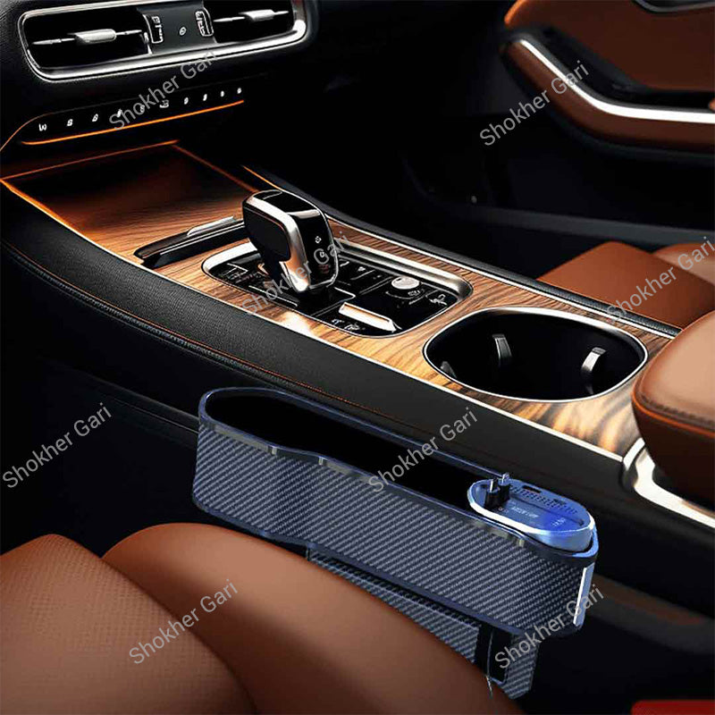 Car Seat Gap Filler Organizer with Wireless Charging Station 1pcs