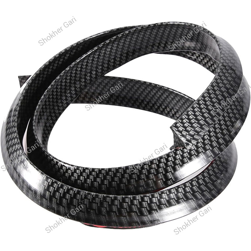 Car Carbon Fiber Wheel Arch Eyebrow Fender Flare Protector 2Pcs Set