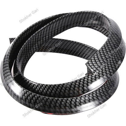 Car Carbon Fiber Wheel Arch Eyebrow Fender Flare Protector 2Pcs Set