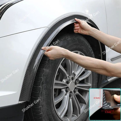 Car Carbon Fiber Wheel Arch Eyebrow Fender Flare Protector 2Pcs Set