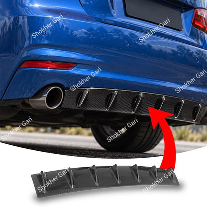 Car Universal Rear Bumper Spoiler Diffuser Fin Kit