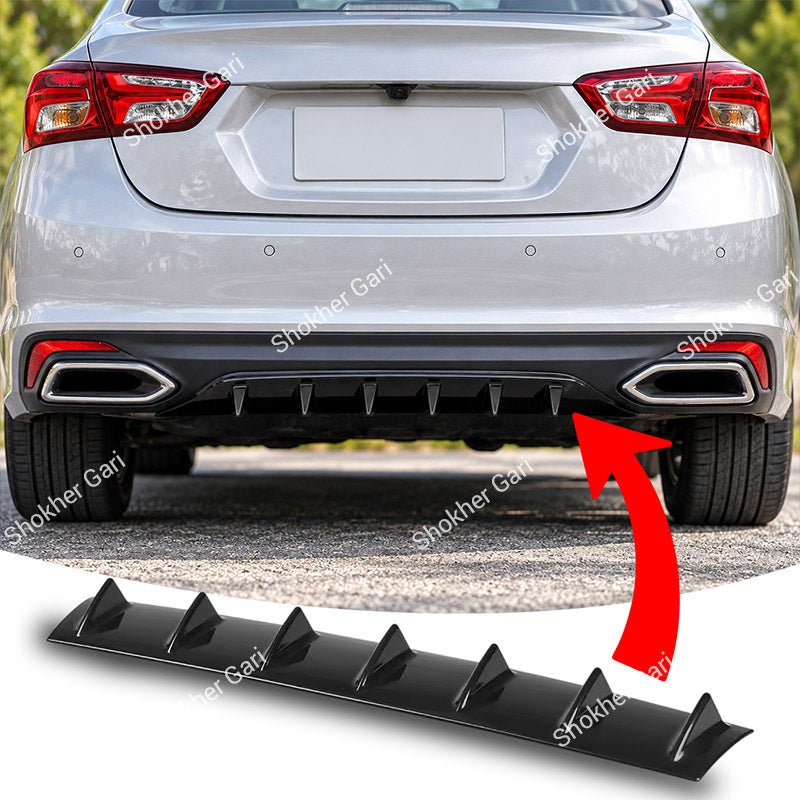 Car Universal Rear Bumper Spoiler Diffuser Fin Kit