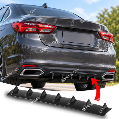 Car Universal Rear Bumper Spoiler Diffuser Fin Kit