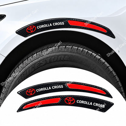 Car Fender Eyebrow Carbon Fiber Style Reflective Protector