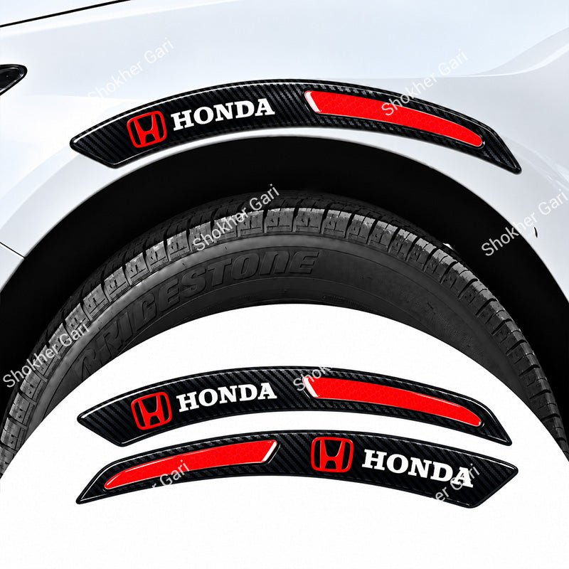 Car Fender Eyebrow Carbon Fiber Style Reflective Protector