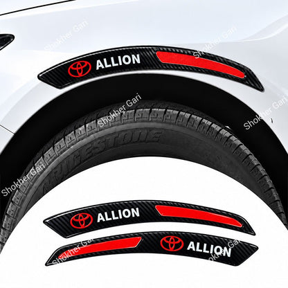 Car Fender Eyebrow Carbon Fiber Style Reflective Protector