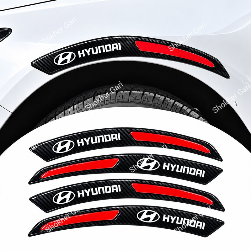 Car Fender Eyebrow Carbon Fiber Style Reflective Protector