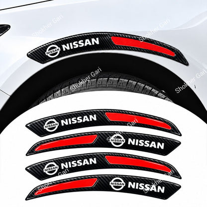 Car Fender Eyebrow Carbon Fiber Style Reflective Protector
