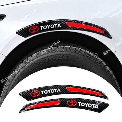 Car Fender Eyebrow Carbon Fiber Style Reflective Protector