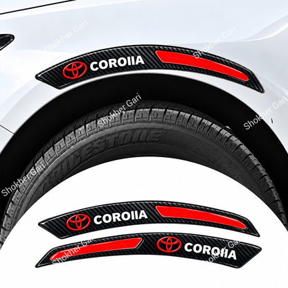 Car Fender Eyebrow Carbon Fiber Style Reflective Protector