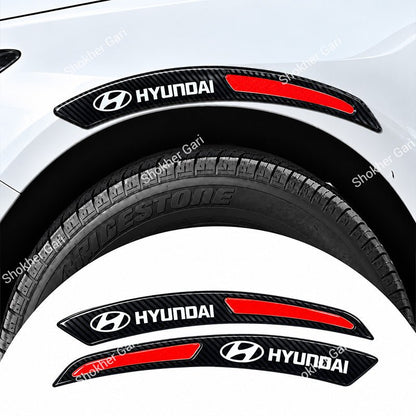 Car Fender Eyebrow Carbon Fiber Style Reflective Protector